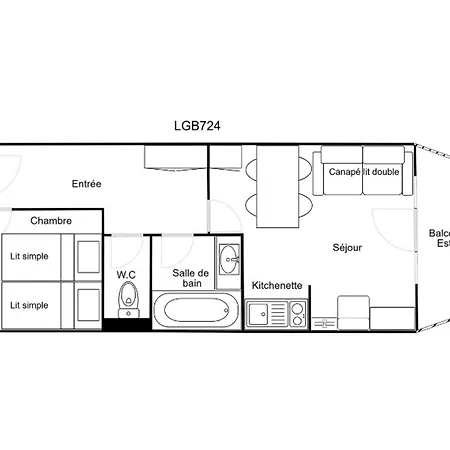 Appartement Skis Aux Pieds, 2 Pièces, 4 Pers, La Tania, Résidence Le Grand Bois - Fr-1-182a-23 Courchevel